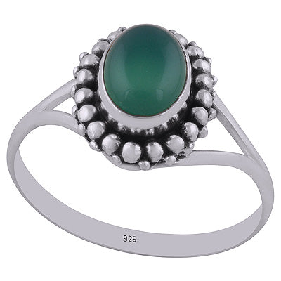 Green Onyx 925 Sterling Silver Ring - R3402660-27