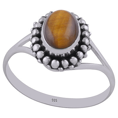 Tiger's Eye 925 Sterling Silver Ring - R3402660-30