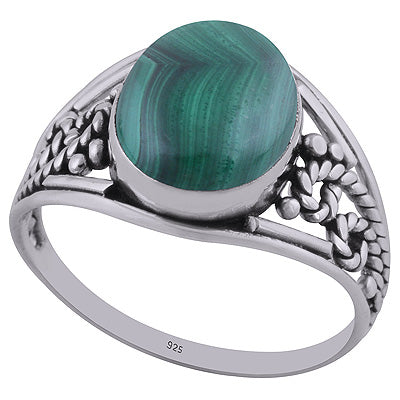 Malachite 925 Sterling Silver Ring - R3402682-22