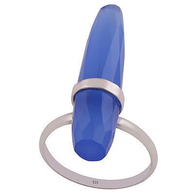Blue Chalcedony 925 Sterling Silver Ring - R3402720-9