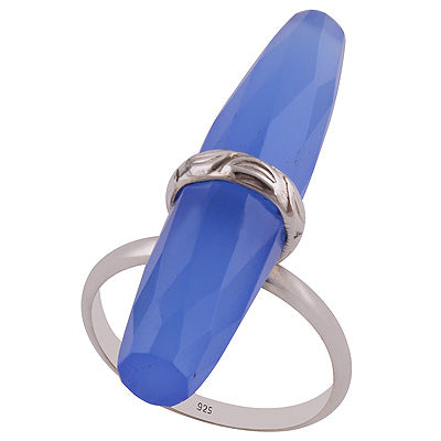 Blue Chalcedony 925 Sterling Silver Ring - R3402721-5