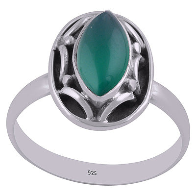 Green Onyx 925 Sterling Silver Ring - R3402723-9