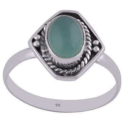 Aqua Chalcedony 925 Sterling Silver Ring - R3402725-12