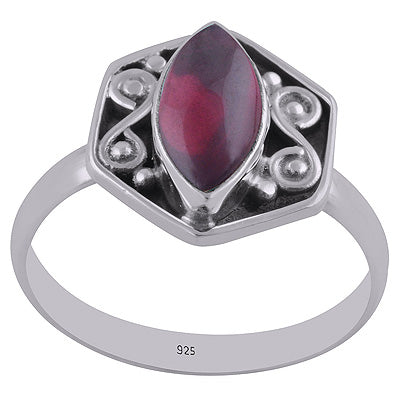 Garnet 925 Sterling Silver Ring - R3402727-2