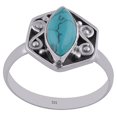 Turquoise 925 Sterling Silver Ring - R3402727-3