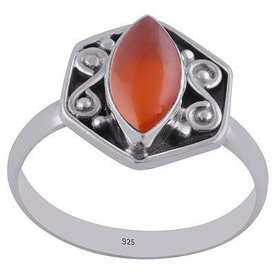Carnelian 925 Sterling Silver Ring - R3402727-9
