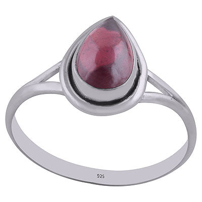 Stunning Split Shank Around Garnet Pear Shape 925 Sterling Solid Silver Ring - R3402750-2