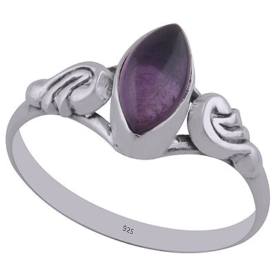 Alluring Handwork Around Amethyst Marquise Shape 925 Sterling Solid Silver Ring - R3402751-1