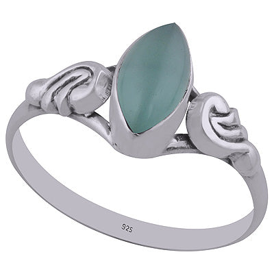 Alluring Handwork Around Aqua Chalcedony Marquise Shape 925 Sterling Solid Silver Ring - R3402751-15