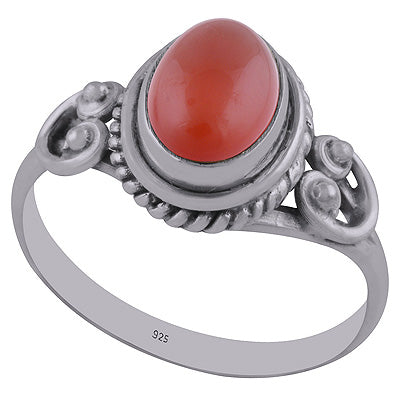 Carnelian 925 Sterling Silver Ring - R3402758-7