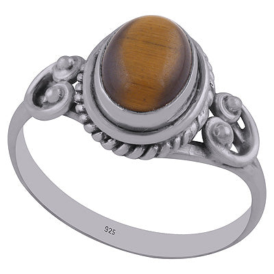 Tiger's Eye 925 Sterling Silver Ring - R3402758-9
