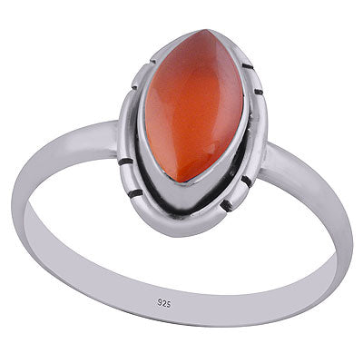 Beautiful Unique Setting Around Carnelian Marquise Shape 925 Sterling Solid Silver Ring - R3402759-11