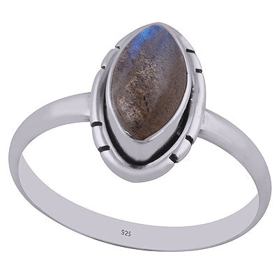 Beautiful Unique Setting Around Labradorite Marquise Shape 925 Sterling Solid Silver Ring - R3402759-4