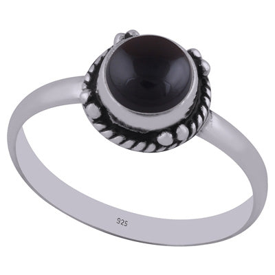 Black Onyx 925 Sterling Silver Ring - R3402762-6