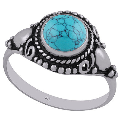 Turquoise 925 Sterling Silver Ring - R3402766-2