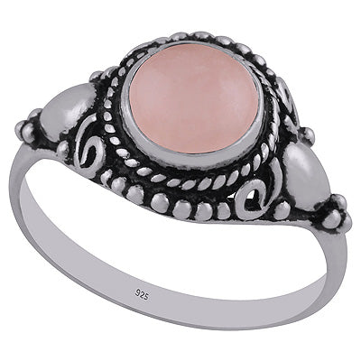Rose Quartz 925 Sterling Silver Ring - R3402766-5