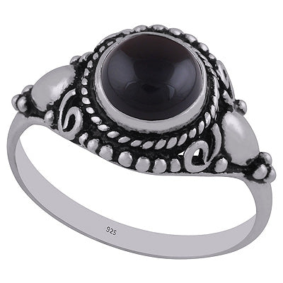 Black Onyx 925 Sterling Silver Ring - R3402766-6