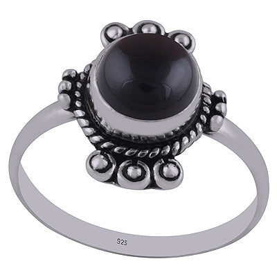 Black Onyx 925 Sterling Silver Ring - R3402771-6