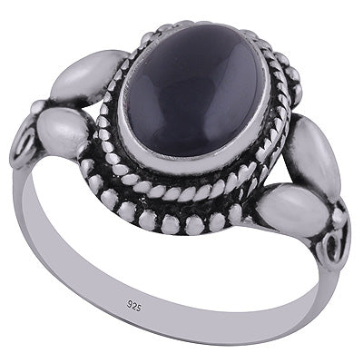 Black Onyx 925 Sterling Silver Ring - R3402775-6