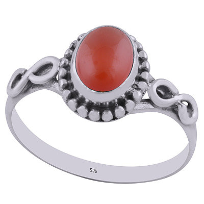 Carnelian 925 Sterling Silver Ring - R3402777-7