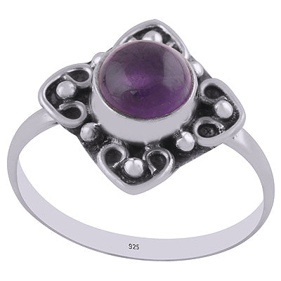 Amethyst 925 Sterling Silver Ring - R3402791-1