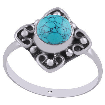 Turquoise 925 Sterling Silver Ring - R3402791-3