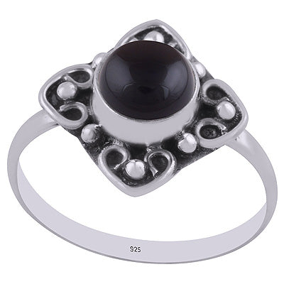 Black Onyx 925 Sterling Silver Ring - R3402791-8