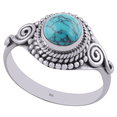Turquoise 925 Sterling Silver Ring - R3402793-3