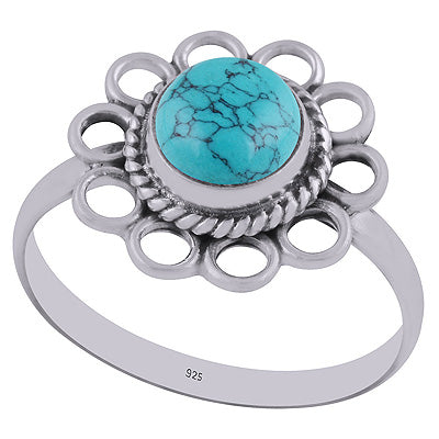 Turquoise 925 Sterling Silver Ring - R3402794-3
