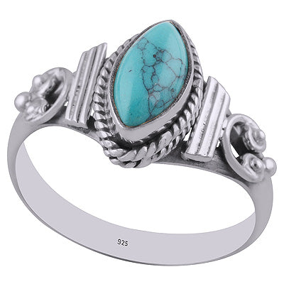 Turquoise 925 Sterling Silver Ring - R3402805-2