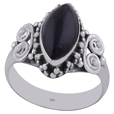 Black Onyx 925 Sterling Silver Ring - R3402807-8
