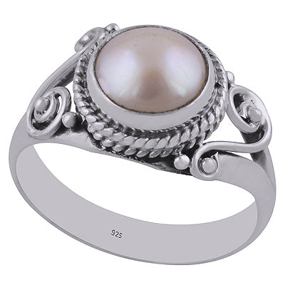 Pearl 925 Sterling Silver Ring - R3402808-10
