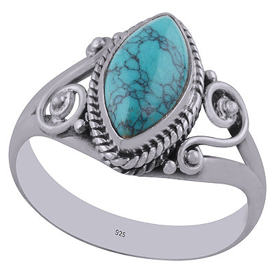 Turquoise 925 Sterling Silver Ring - R3402808-3