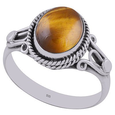 Tiger's Eye 925 Sterling Silver Ring - R3402811-6
