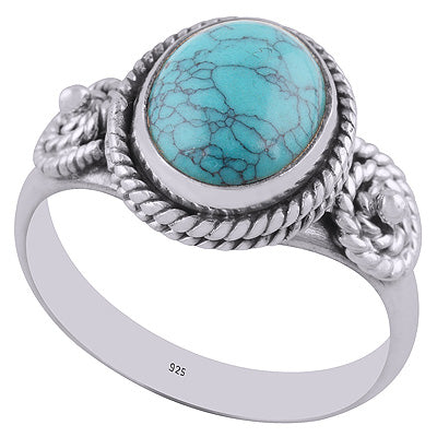Turquoise 925 Sterling Silver Ring - R3402813-2