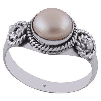 Pearl 925 Sterling Silver Ring - R3402813-9