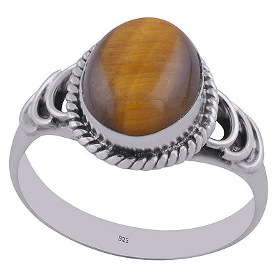 Tiger's Eye 925 Sterling Silver Ring - R3402814-6