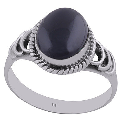 Black Onyx 925 Sterling Silver Ring - R3402814-8