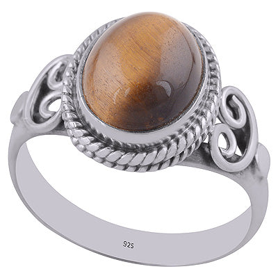 Tiger's Eye 925 Sterling Silver Ring - R3402816-6