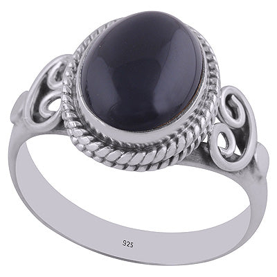 Black Onyx 925 Sterling Silver Ring - R3402816-8