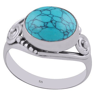 Turquoise 925 Sterling Silver Ring - R3402817-2