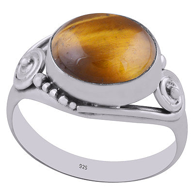 Tiger's Eye 925 Sterling Silver Ring - R3402817-6
