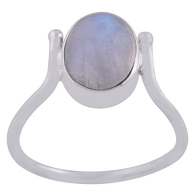 Rainbow Moonstone 925 Sterling Silver Ring - R3402821-3