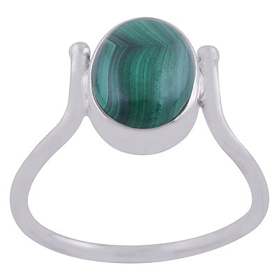Malachite 925 Sterling Silver Ring - R3402821-7