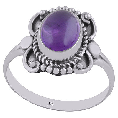 Amethyst 925 Sterling Silver Ring - R3402823-1