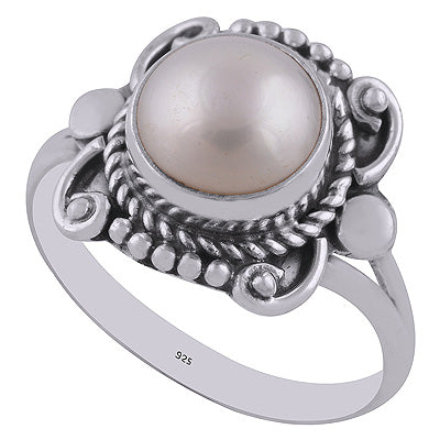 Pearl 925 Sterling Silver Ring - R3402823-10