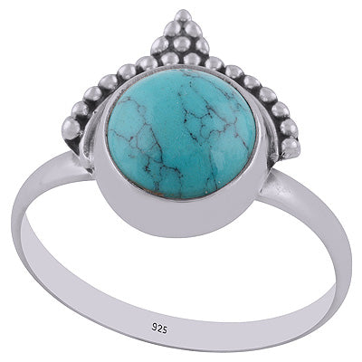 Turquoise 925 Sterling Silver Ring - R3402824-2