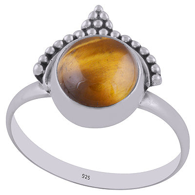 Tiger's Eye 925 Sterling Silver Ring - R3402824-6