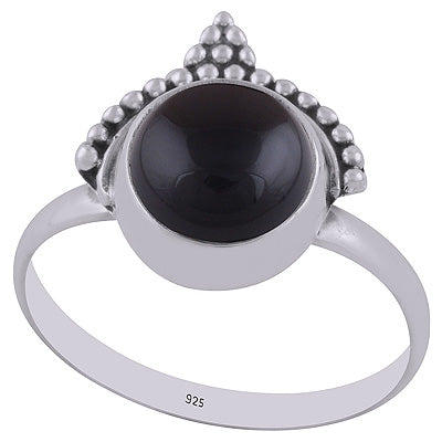 Black Onyx 925 Sterling Silver Ring - R3402824-8