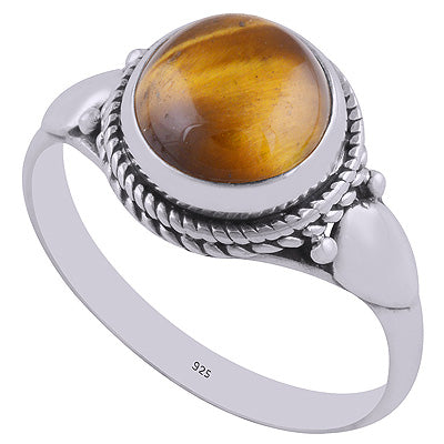 Tiger's Eye 925 Sterling Silver Ring - R3402825-6